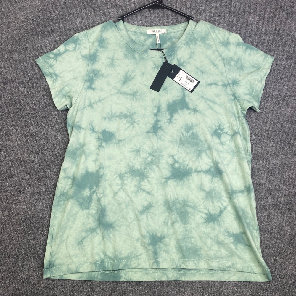 Rag & Bone Sage Green Tie Dye Tee Short Sleeve Crew Neck T-Shirt Large